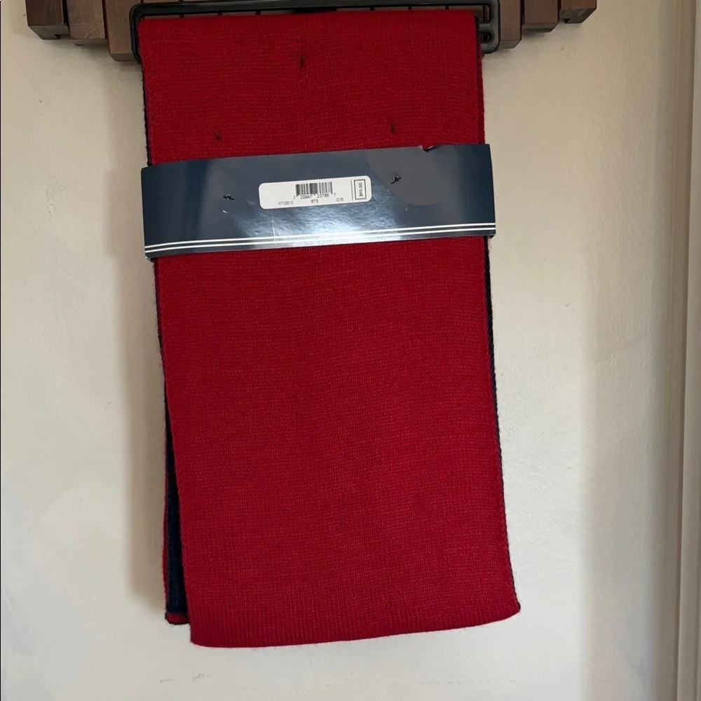 Nautica Red and Black 2-Piece Hat and Scarf Set